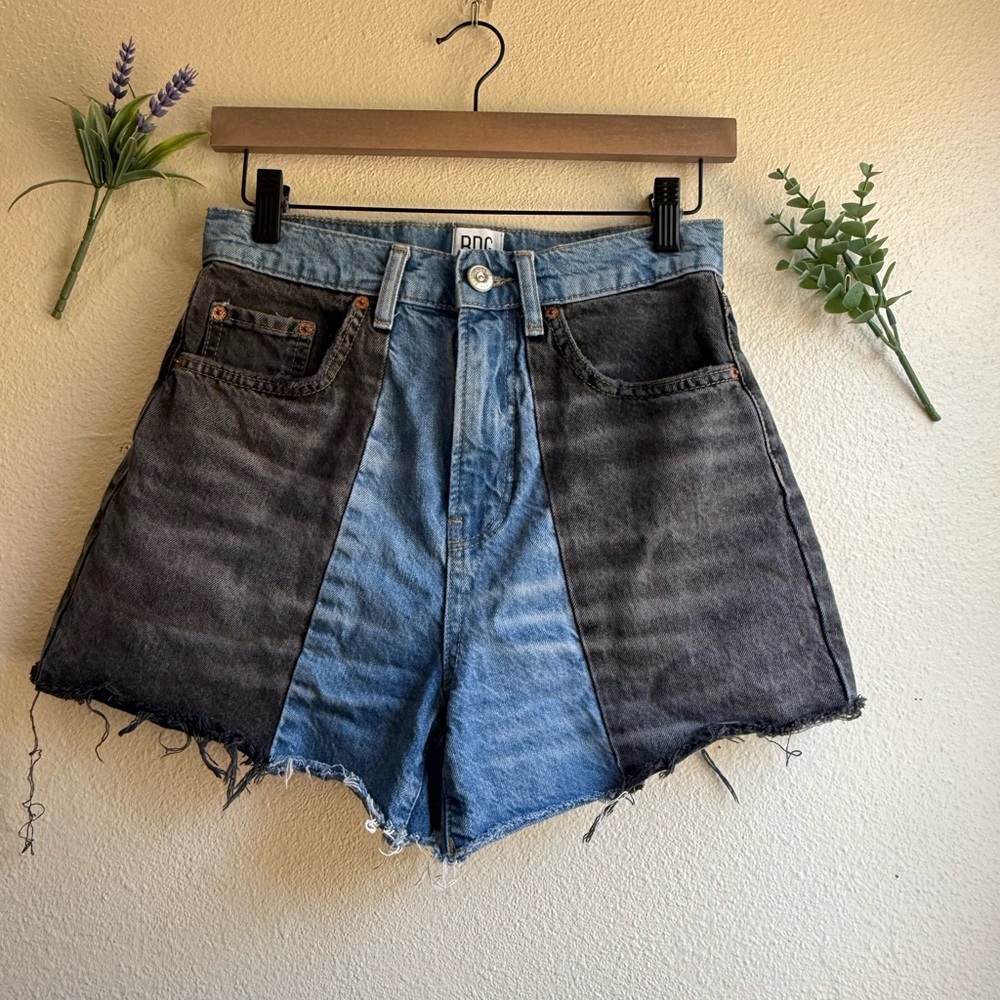 BDG Blue and Black Jean Shorts